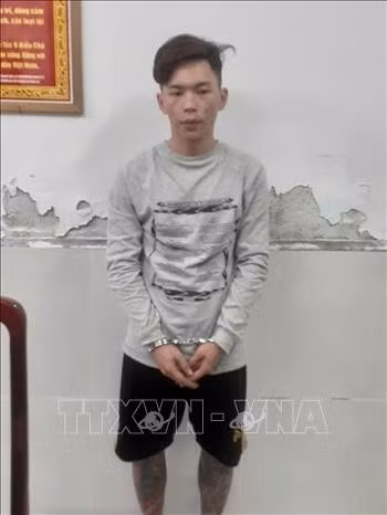 Đối tượng Phạm Chí Cường tại Cơ quan Công an. Ảnh: TTXVN phát