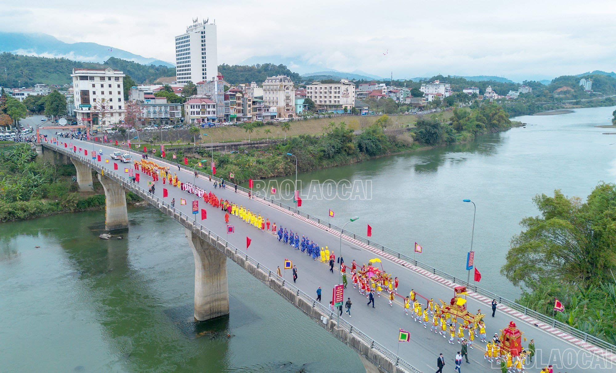 Festival sông Hồng năm 2025 có 7 hoạt động chính. Ảnh: P.V baolaocai-c_dji-0594.jpg