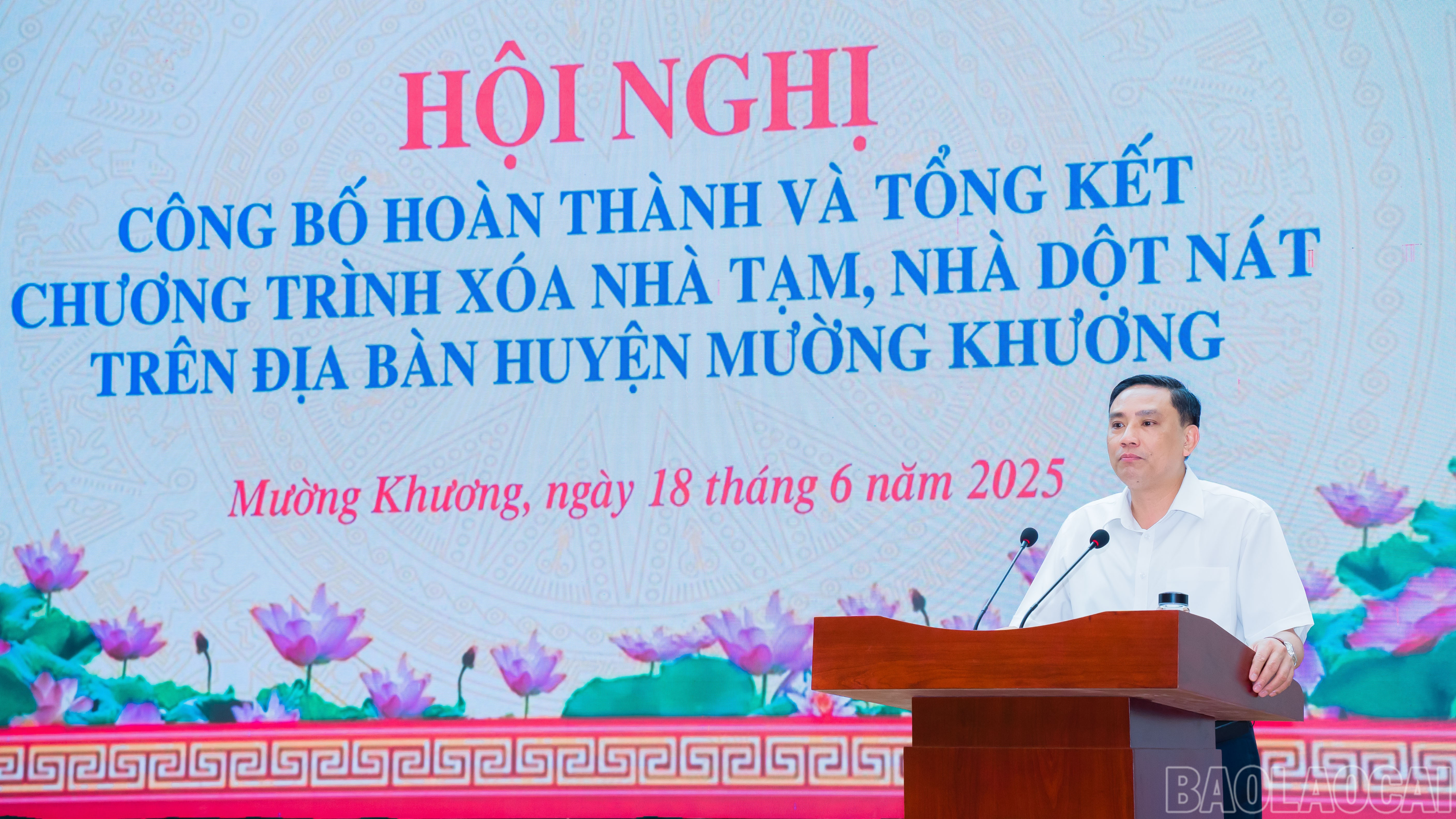 Đồng chí Hoàng Giang, Phó Bí thư Tỉnh ủy phát biểu chỉ đạo tại hội nghị. baolaocai-br_dsc07430.jpg
