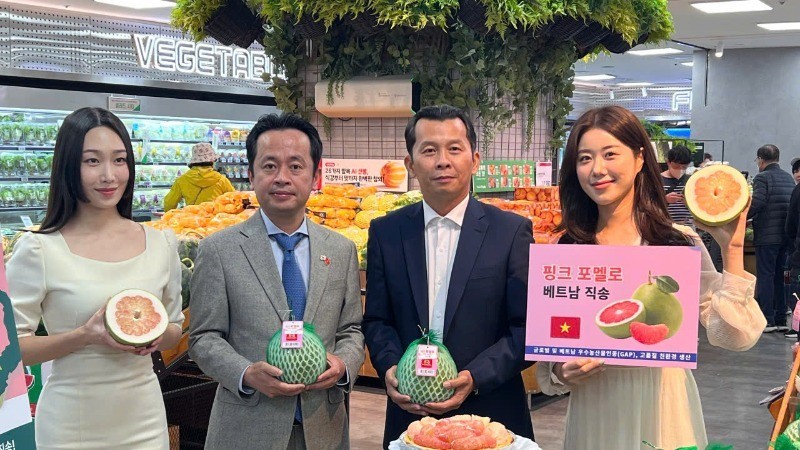 Buổi lễ ra mắt sản phẩm diễn ra tại Lotte Mart Jamsil. buoi-vn-6483-8939-8343-1531.jpg