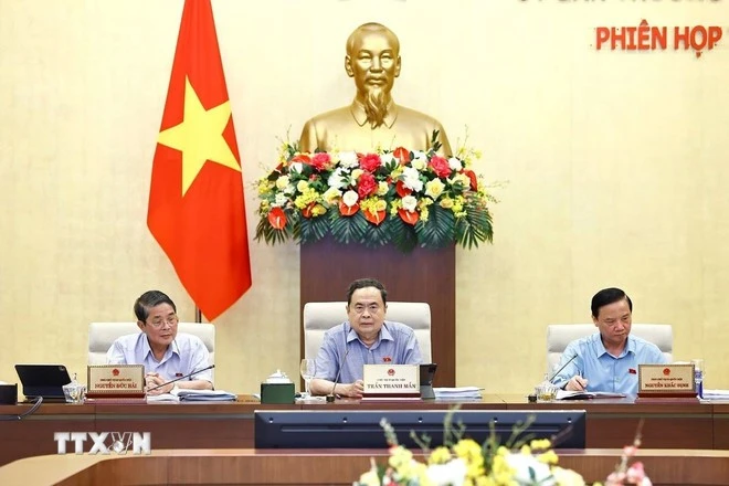 Chủ tịch Quốc hội Trần Thanh Mẫn phát biểu. (Ảnh: Doãn Tấn/TTXVN)