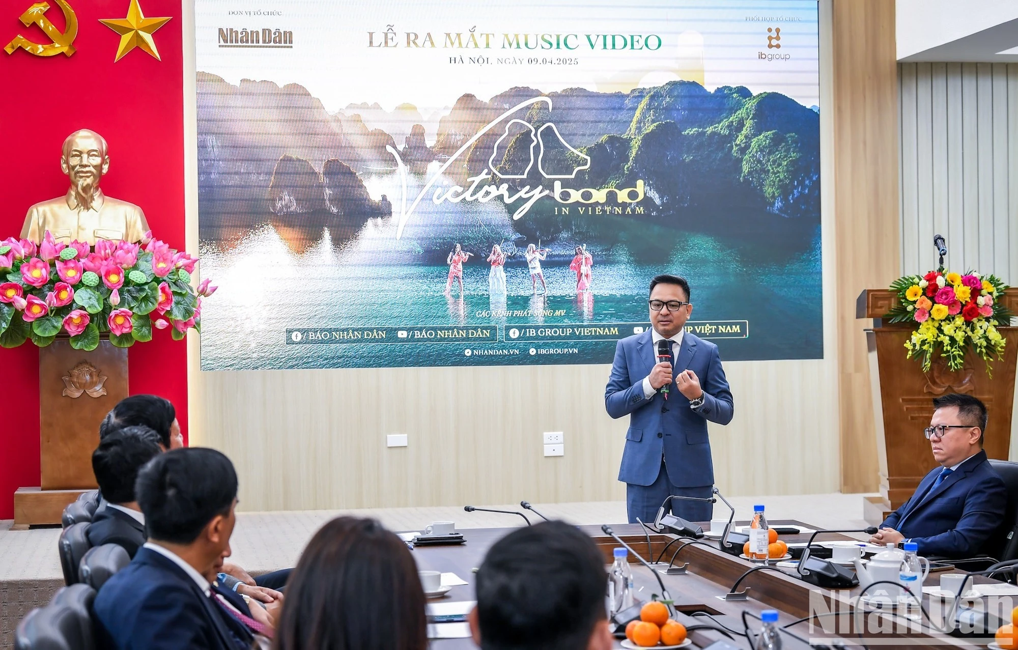 Ông Nguyễn Thùy Dương, Chủ tịch IB Group phát biểu.