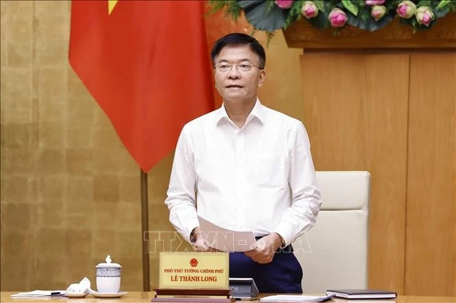 Phó Thủ tướng Chính phủ Lê Thành Long làm Phó Trưởng Ban Thường trực Ban Chỉ đạo rà soát, xử lý vướng mắc trong hệ thống văn bản quy phạm pháp luật. Ảnh: Doãn Tấn/TTXVN