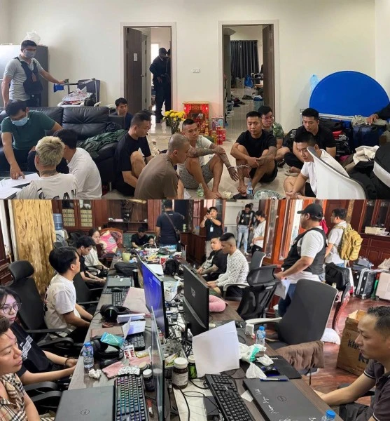 Các đối tượng tại thời điểm cơ quan Công an khám xét, triệu tập.