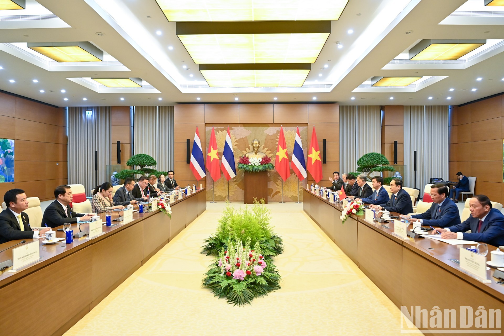 Quang cảnh hội kiến tại Nhà Quốc hội. (Ảnh: DUY LINH) Quang cảnh hội kiến tại Nhà Quốc hội. (Ảnh: DUY LINH)