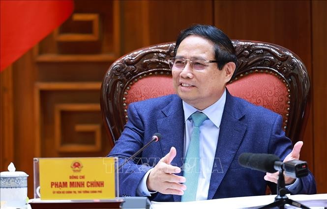 Thủ tướng Phạm Minh Chính, Bí thư Đảng uỷ Chính phủ chủ trì họp Đảng bộ Chính phủ về sắp xếp địa giới hành chính. Ảnh: Dương Giang/TTXVN Thủ tướng Phạm Minh Chính, Bí thư Đảng uỷ Chính phủ chủ trì họp Đảng bộ Chính phủ về sắp xếp địa giới hành chính. Ảnh: Dương Giang/TTXVN