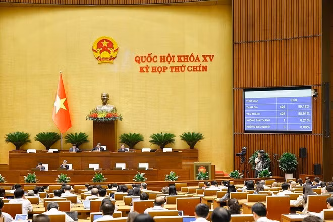 Quốc hội biểu quyết thông qua Luật sửa đổi, bổ sung một số điều của Luật Sử dụng năng lượng tiết kiệm và hiệu quả.