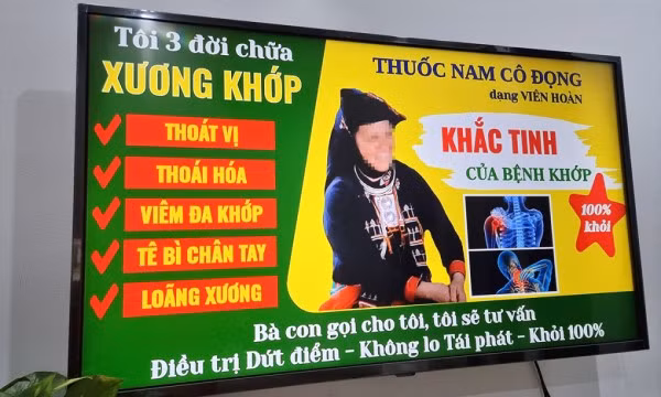 Quảng cáo thuốc đông y chữa xương khớp trên mạng xã hội.