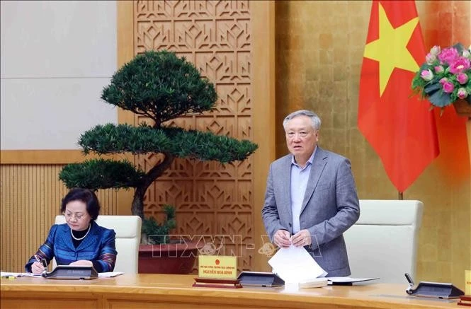 Phó Thủ tướng Thường trực Nguyễn Hòa Bình phát biểu. Ảnh: Phạm Kiên/TTXVN