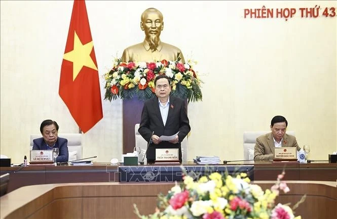 Chủ tịch Quốc hội Trần Thanh Mẫn phát biểu bế mạc Phiên họp. Ảnh: Doãn Tấn/TTXVN