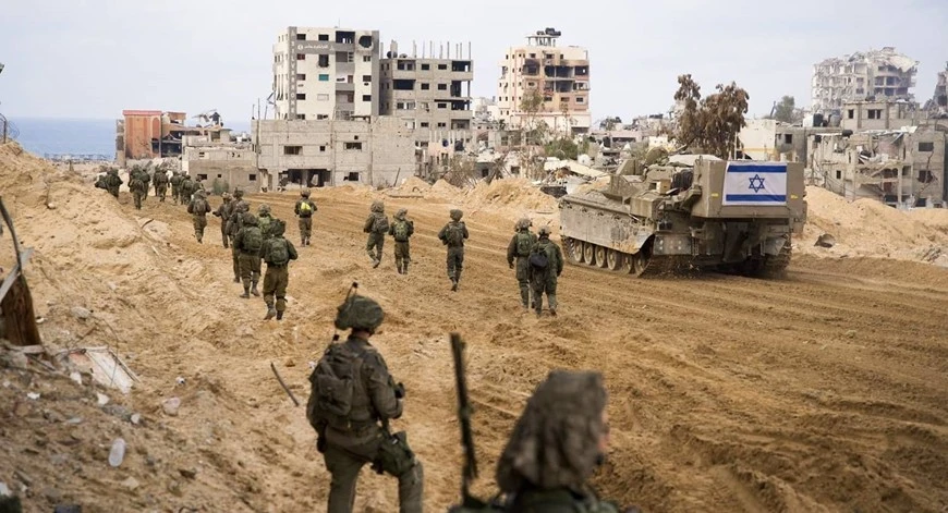 Binh sĩ Israel tại dải Gaza, tháng 1-2024. Ảnh: Reuters