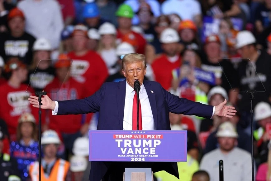 Ông Donald Trump giành chiến thắng áp đảo trong cuộc bầu cử Tổng thống Mỹ 2024. Ảnh: Getty Images