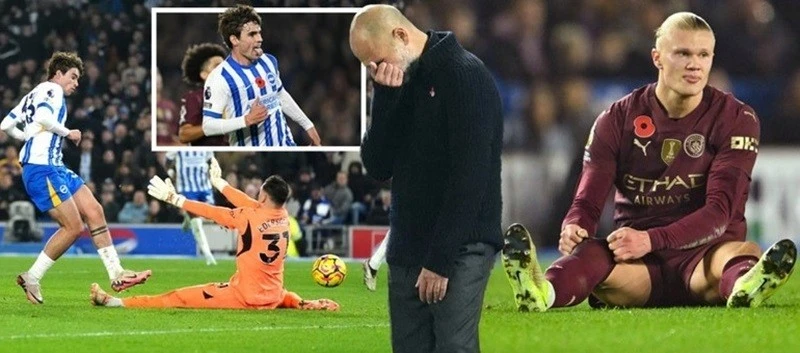 Man.City đã tụt lại 5 điểm phía sau ngôi đầu của Liverpool.