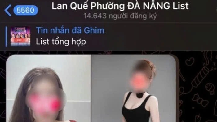 Hội nhóm kín Telegram Lan Quế Phường Đà Nẵng do Nguyễn Trương Anh Tuấn lập để điều hành đường dây. (Ảnh: Công an cung cấp)