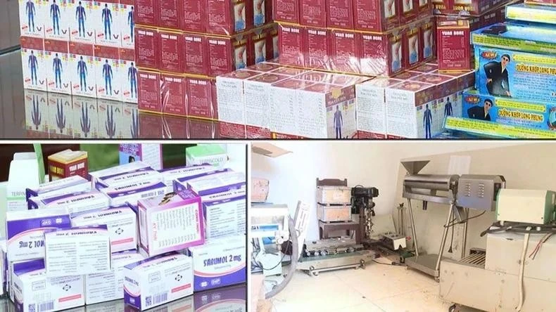 Tang vật vụ thuốc giả vừa bị Công an Thanh Hóa triệt phá.