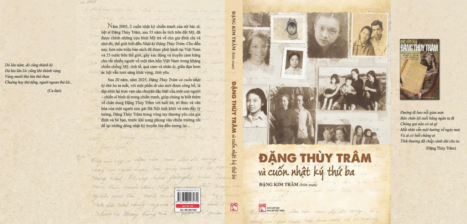 Trang bìa cuốn sách “Đặng Thùy Trâm và Cuốn nhật ký thứ ba”, Nhà xuất bản Phụ nữ Việt Nam phát hành.