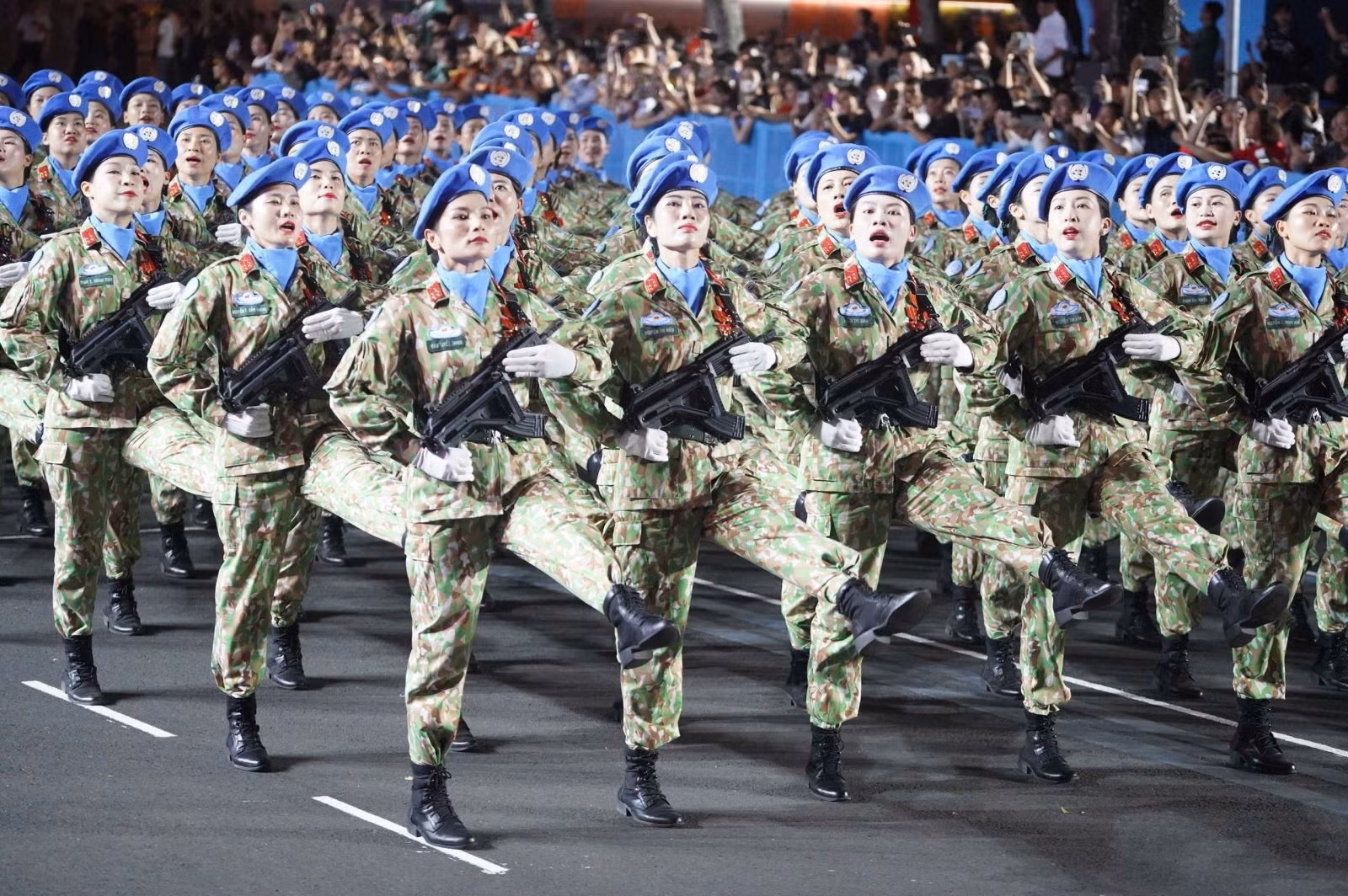 Khối nữ chiến sĩ gìn giữ hòa bình Liên Hợp Quốc.