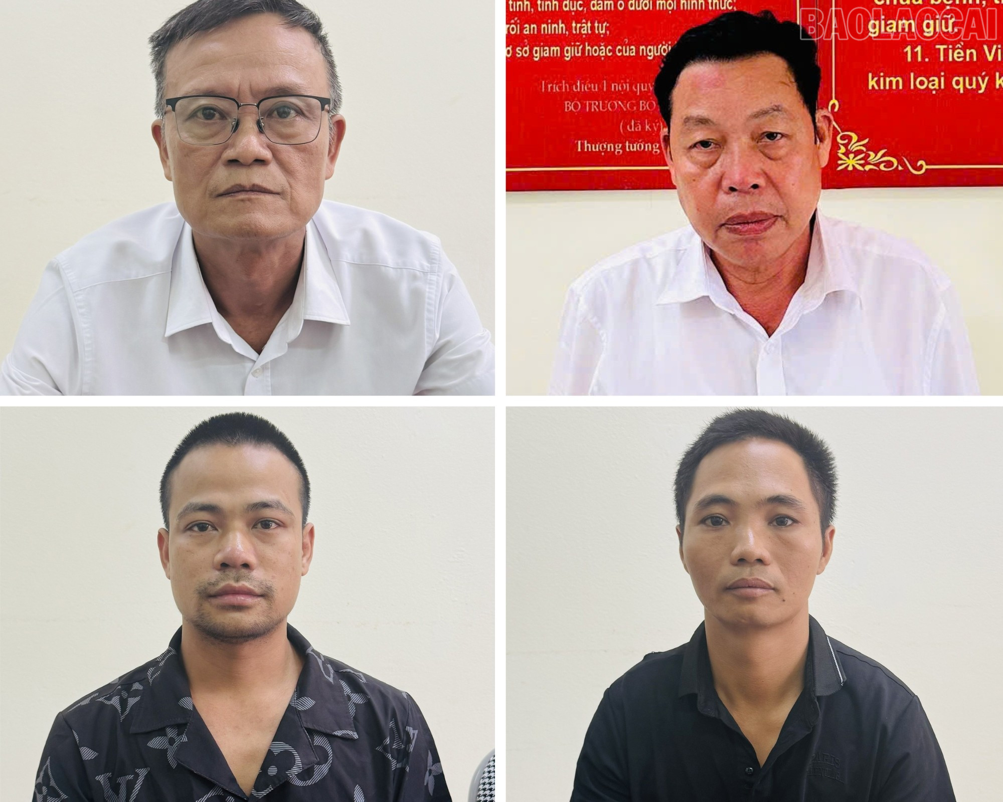 Các đối tượng bị bắt tạm giam. baolaocai-tr_ghep.jpg