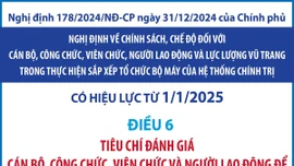 Tiêu chí đánh giá cán bộ, công chức, viên chức để thực hiện sắp xếp, giải quyết chế độ