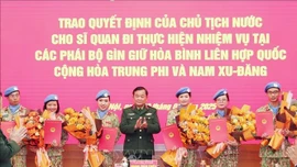 Việt Nam cử thêm 8 sĩ quan tham gia gìn giữ hòa bình tại phái bộ UNMISS và MINUSCA