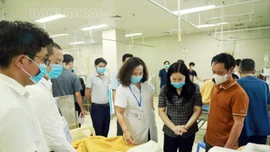 Phó Chủ tịch UBND tỉnh Vũ Thị Hiền Hạnh thăm hỏi các nạn nhân trong vụ tai nạn tại xã Phong Dụ Thượng