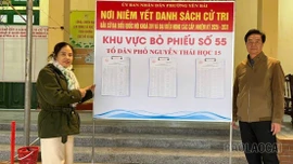 Danh sách cử tri được niêm yết tại 72 khu vực bỏ phiếu của phường Yên Bái