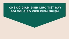 Chế độ giảm định mức tiết dạy đối với giáo viên kiêm nhiệm