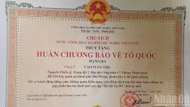 Chủ tịch nước ký Quyết định truy tặng Trung sĩ Cao Tuấn Anh Huân chương Bảo vệ Tổ quốc hạng Ba