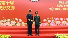 Đại tướng Phan Văn Giang chủ trì lễ đón Bộ trưởng Bộ Quốc phòng Trung Quốc Đổng Quân