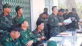 Bộ CHQS tỉnh Lào Cai triển khai nhiệm vụ diễn tập Chỉ huy - cơ quan 1 bên 1 cấp có một phần thực binh bắn chiến đấu