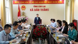 Tổ kiểm tra số 14 của Ủy ban Bầu cử tỉnh kiểm tra tại 5 xã khu vực Bảo Thắng