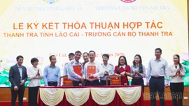Thanh tra tỉnh Lào Cai và Trường Cán bộ Thanh tra ký thỏa thuận hợp tác