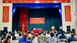 Xã Minh Lương tổ chức Hội nghị tiếp xúc, đối thoại trực tiếp giữa người đứng đầu cấp ủy, chính quyền xã với Nhân dân