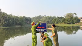 Công an xã Võ Lao tuyên truyền phòng ngừa đuối nước cho trẻ em