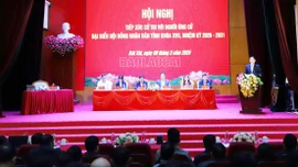 Các ứng cử viên đại biểu HĐND tỉnh khóa XVII (đơn vị bầu cử số 10 tỉnh Lào Cai) tiếp xúc cử tri, vận động bầu cử