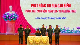 Bộ Chỉ huy Quân sự tỉnh phát động đợt thi đua cao điểm “Phất cao cờ hồng tháng Tám – thi đua giành 3 nhất” 