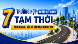 7 trường hợp được sử dụng tạm thời lòng đường, vỉa hè vào mục đích khác