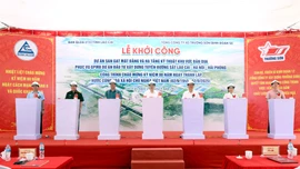 Khởi công dự án phục vụ giải phóng mặt bằng xây dựng đường sắt Lào Cai - Hà Nội - Hải Phòng