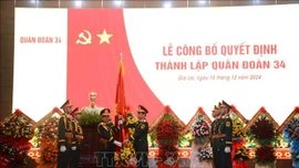 Đại tướng Phan Văn Giang dự Lễ công bố Quyết định thành lập Quân đoàn 34