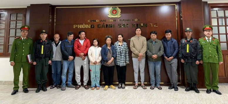 Các đối tượng bị bắt giữ - Ảnh: Bộ Công an