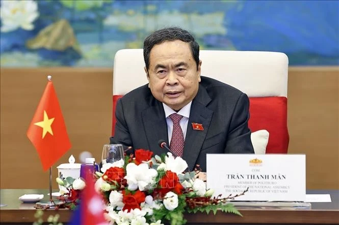 Chủ tịch Quốc hội Trần Thanh Mẫn phát biểu.