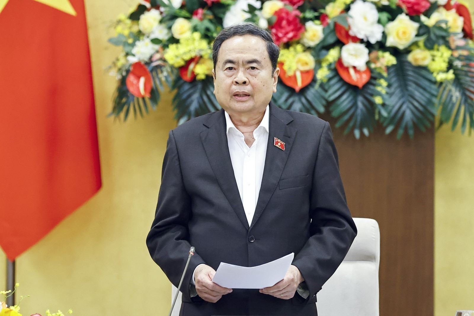 Chủ tịch Quốc hội Trần Thanh Mẫn, Chủ tịch Hội đồng bầu cử Quốc gia phát biểu Hội nghị trực tuyến toàn quốc triển khai công tác bầu cử đại biểu Quốc hội khóa XVI và đại biểu Hội đồng nhân dân các cấp nhiệm kỳ 2026 - 2031.