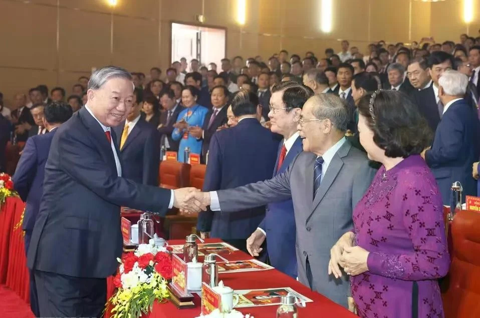 Tổng Bí thư, Chủ tịch nước Tô Lâm và các đồng chí lãnh đạo, nguyên lãnh đạo Đảng, Nhà nước tham dự Lễ kỷ niệm 120 năm Ngày sinh Tổng Bí thư Hà Huy Tập (24/4/1906 - 24/4/2026).