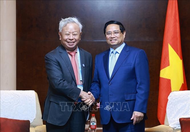 Thủ tướng Phạm Minh Chính tiếp ông Kim Lập Quần, Chủ tịch Ngân hàng Đầu tư cơ sở hạ tầng châu Á (AIIB). Thủ tướng Phạm Minh Chính tiếp ông Kim Lập Quần, Chủ tịch Ngân hàng Đầu tư cơ sở hạ tầng châu Á (AIIB).