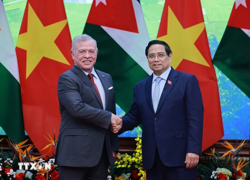 Thủ tướng Phạm Minh Chính hội kiến Quốc vương Jordan Abdullah II bin Al Hussein.