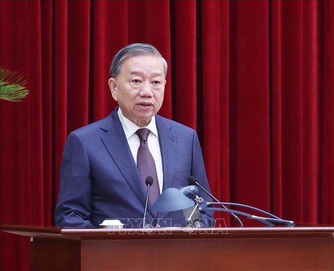 Tổng Bí thư Tô Lâm phát biểu khai mạc. Tổng Bí thư Tô Lâm phát biểu khai mạc.