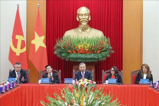 Tổng Bí thư Tô Lâm phát biểu. (Ảnh:Thống Nhất/TTXVN) Tổng Bí thư Tô Lâm phát biểu. (Ảnh:Thống Nhất/TTXVN)