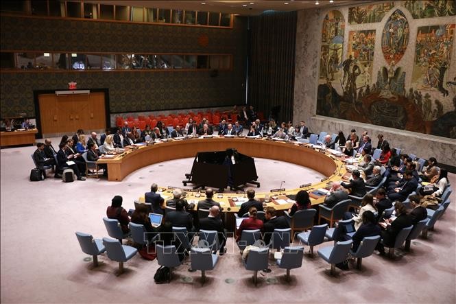Toàn cảnh phiên họp HĐBA LHQ ở New York, Mỹ. Ảnh tư liệu. Toàn cảnh phiên họp HĐBA LHQ ở New York, Mỹ. Ảnh tư liệu.