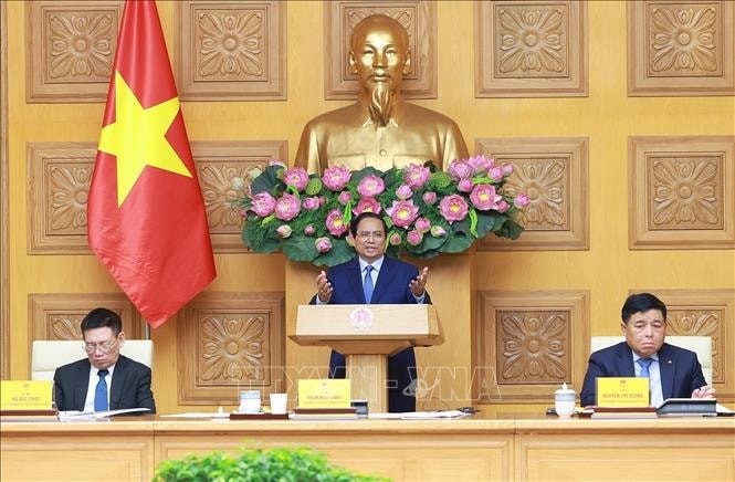 Thủ tướng Phạm Minh Chính kết luận buổi tọa đàm với các doanh nghiệp Nhật Bản đang đầu tư tại Việt Nam. Thủ tướng Phạm Minh Chính kết luận buổi tọa đàm với các doanh nghiệp Nhật Bản đang đầu tư tại Việt Nam.