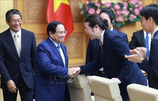Thủ tướng Phạm Minh Chính với các doanh nghiệp Nhật Bản đang đầu tư tại Việt Nam. Thủ tướng Phạm Minh Chính với các doanh nghiệp Nhật Bản đang đầu tư tại Việt Nam.